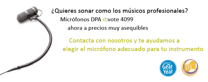 dpa microphones  DPA d:vote 4099 micrófonos para instrumento a tu alcance