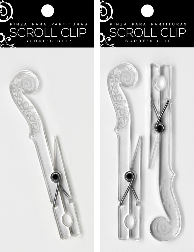 scroll clip  Pinza para partituras