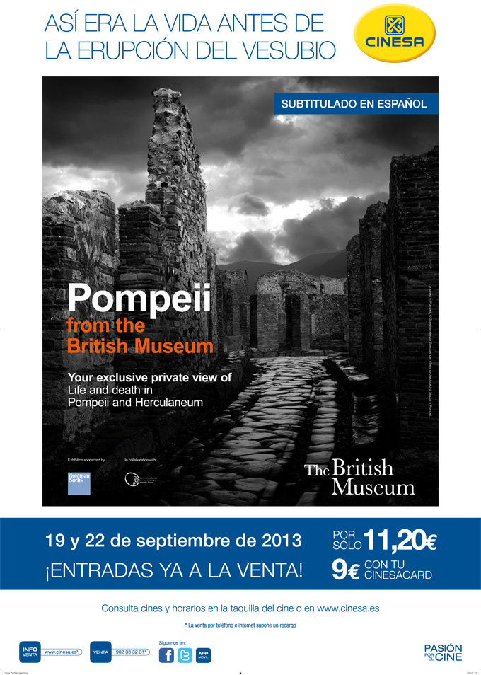 cinesa  Documental Pompeii (Pompeya) desde el British Museum