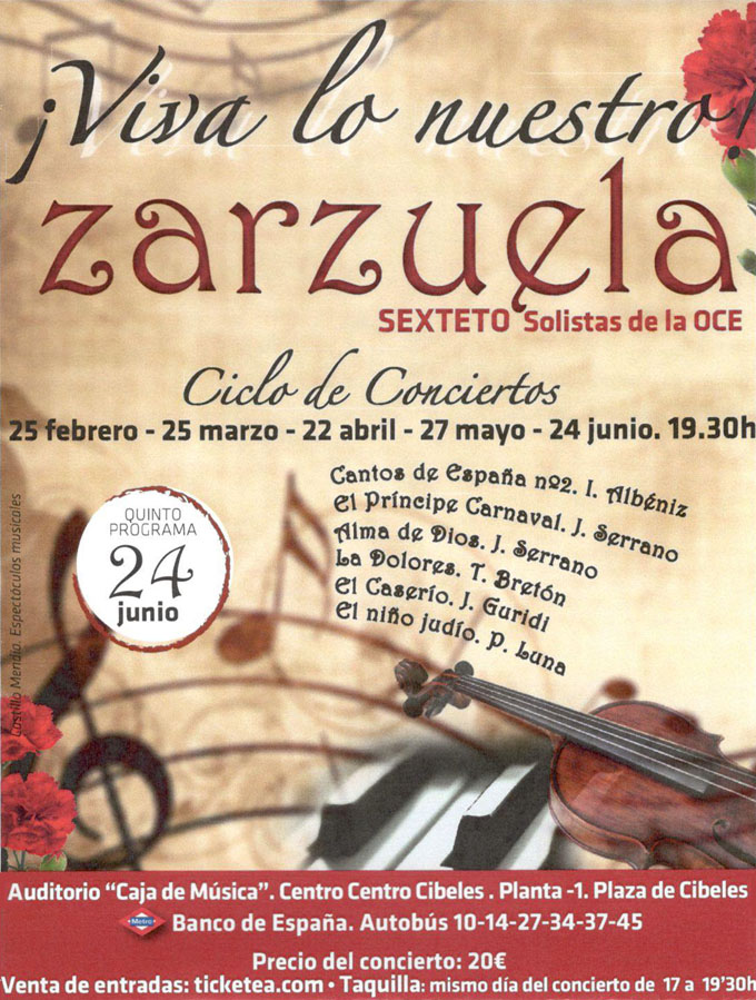 orquesta de camara de espana  Último concierto del Ciclo de Zarzuela ¡Viva lo nuestro!